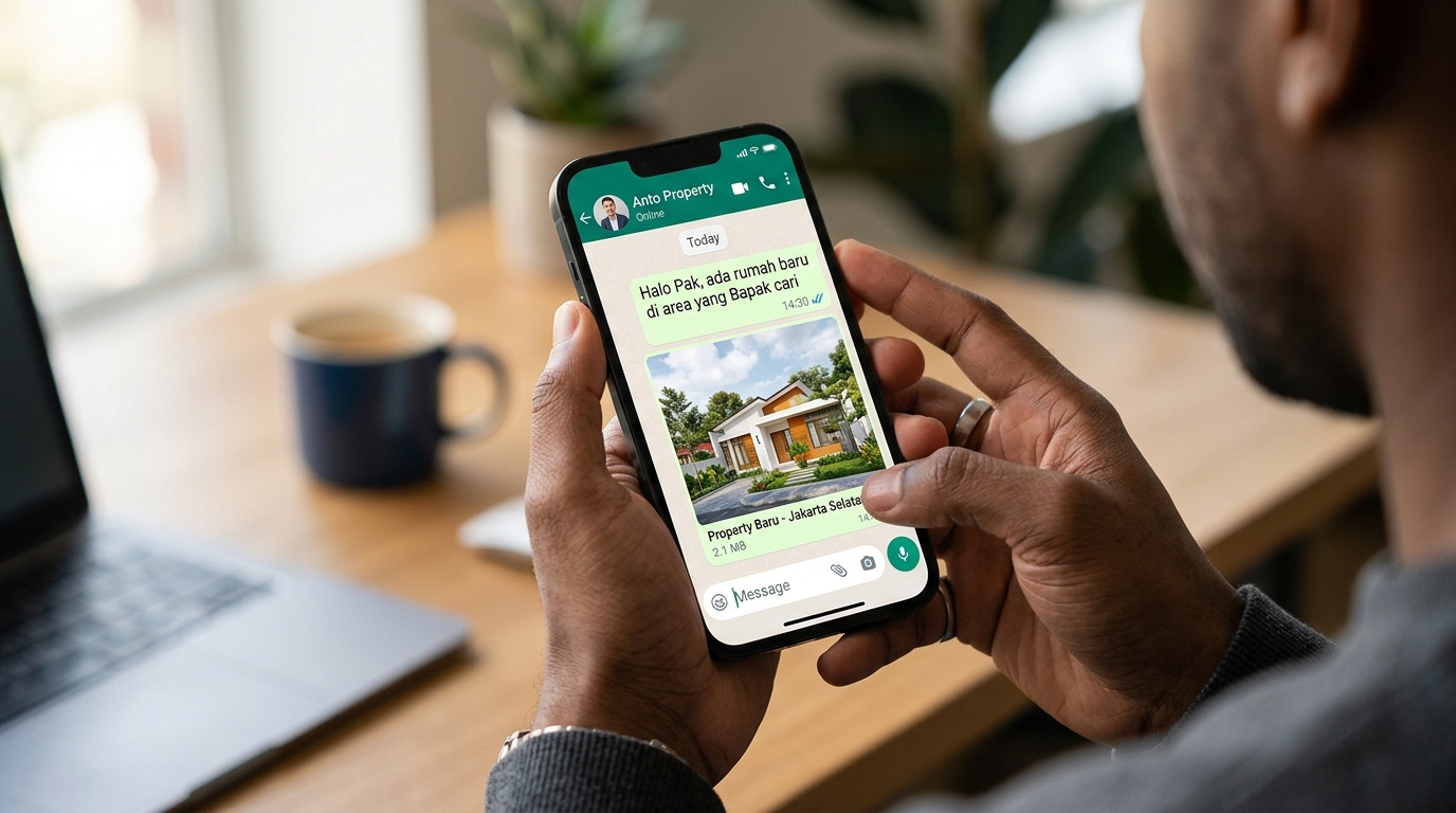 Contoh pesan follow up WhatsApp yang profesional untuk agen properti