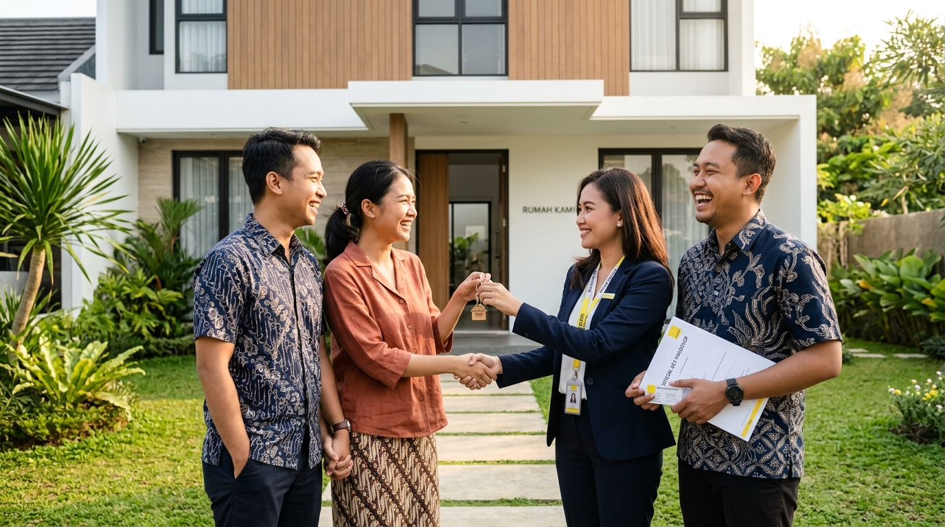 Kesepakatan aman dan serah terima kunci rumah bersama agen properti terpercaya