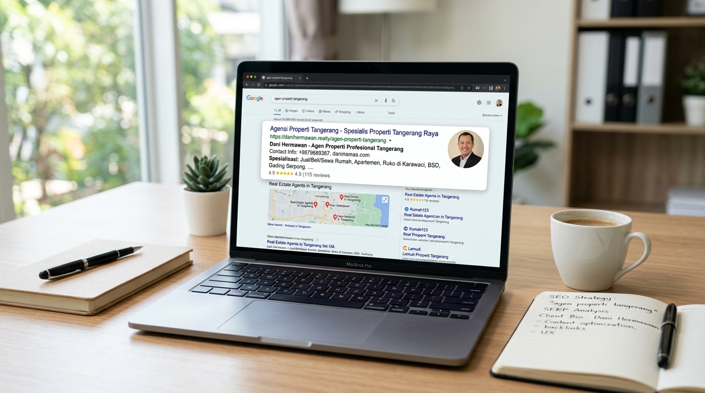 Link Bio Agen Properti di Rekan Properti Otomatis Terindeks Google — Begini Cara Kerjanya